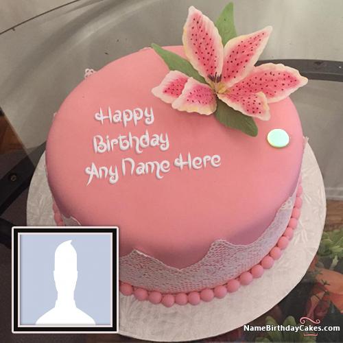 Best Strawberry Cake For Happy Birthday With Name & Photo