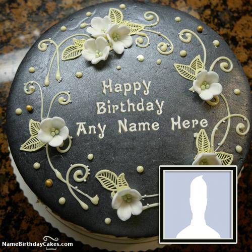 Black German Chocolate Cake For Wife Birthday Wish With Name & Photo