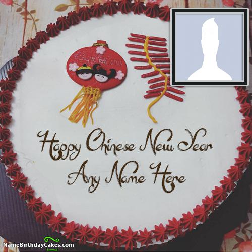 Chinese New Year Cake With Name & Photo