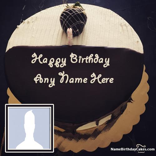 Chocolate Coated Ice Cream Cake For Brother Birthday