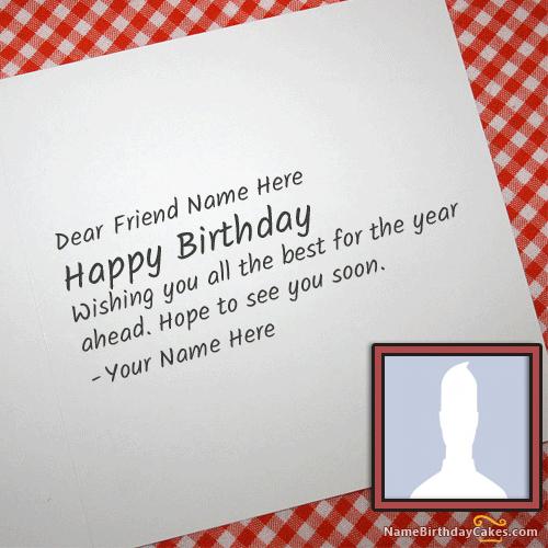 Cool Birthday Card For Any Friend With Name & Photo