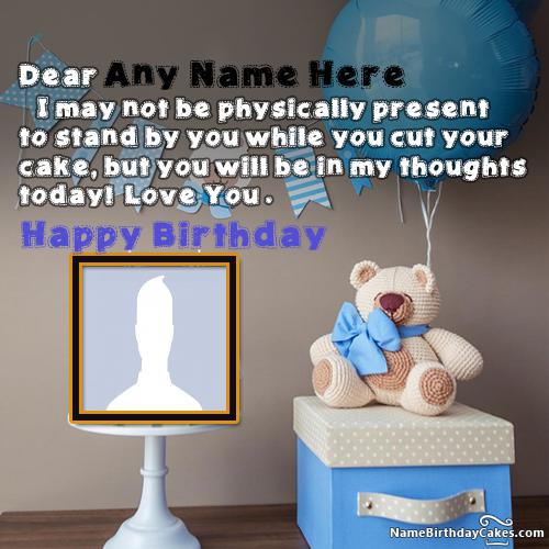 Cute Teddy Bear Birthday Wishes For Lover With Name & Photo