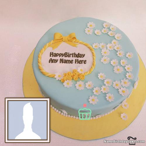 Decorated Birthday Cake For Men With Name & Photo