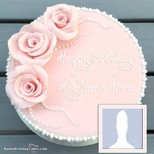 Fantastic Strawberry Vanilla Cake For Friends Birthday Wish With Name & Photo