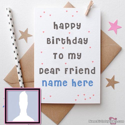 Free Beautiful Happy Birthday Card With Name & Photo
