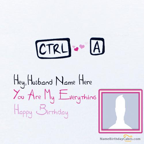 Funny Birthday Card for Husband With Name & Photo