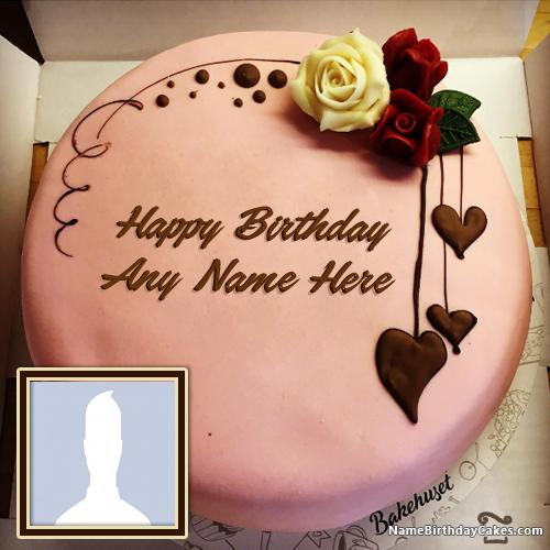 Happy Birthday Chocolate Cake With Name Edit And Photo & Photo