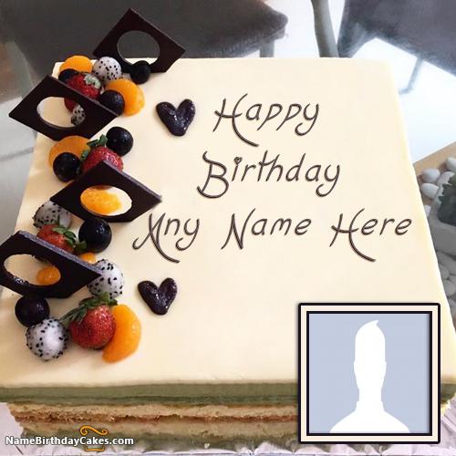Homemade Happy Birthday Cakes For Men With Name & Photo
