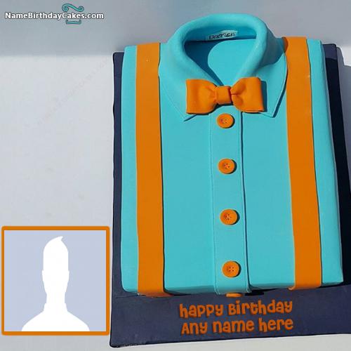 Shirt Cake For Boys On His Birthday With Name And Photo & Photo