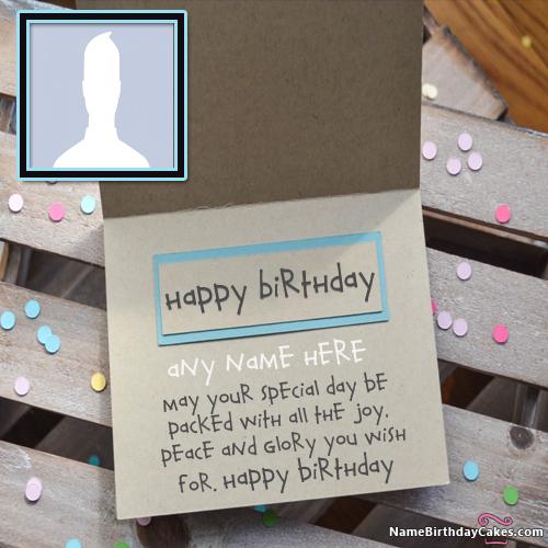 Special Happy Birthday Greeting Card With Name & Photo