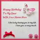 Butterflies Birthday Card for Wife