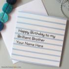Decent Birthday Card for Brother