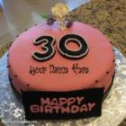 Decorated Strawberry 30th Birthday Cakes
