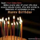 Flaming Candles Happy Birthday Wishes