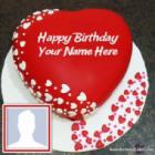 Romantic Birthday Image Of Cake With Name