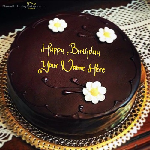 Amazing Chocolate Birthday Cake With Name