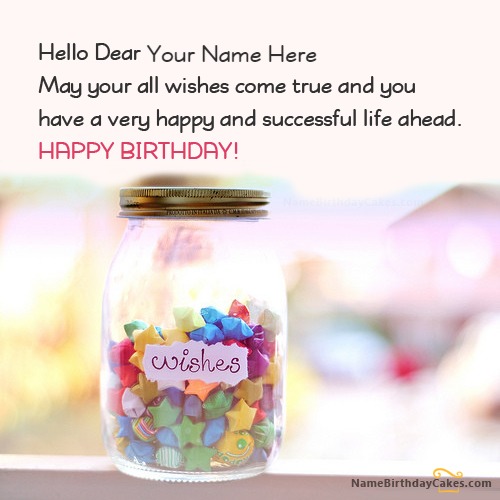 Birthday Wishes Jar With Name