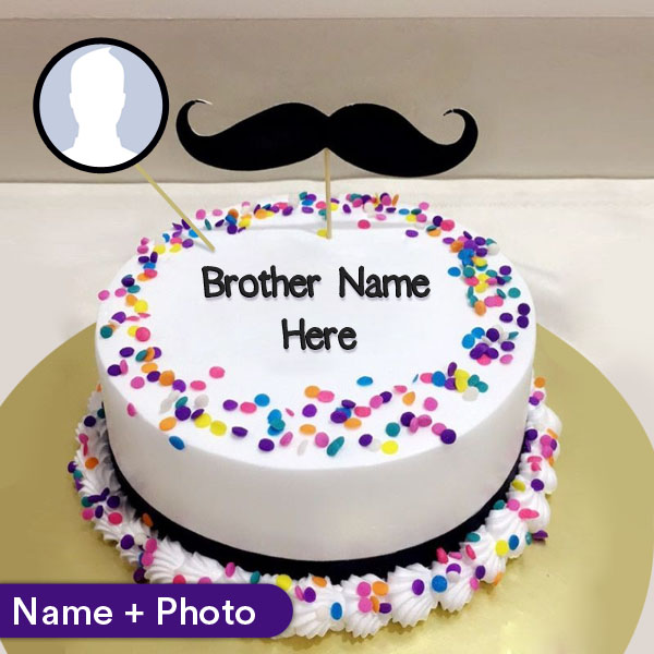 Birthday Cake For Brother With Name And Photo