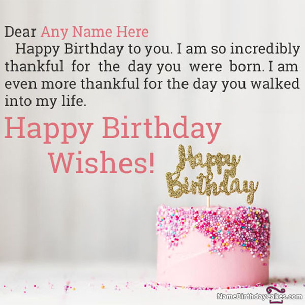 Happy Birthday Wishes With Name and Photo