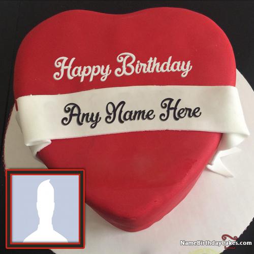 Heart Red Velvet Cake For Lover Birthday Wish
