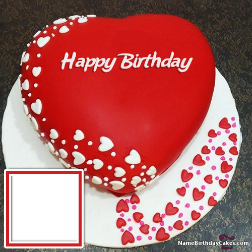 Romantic Birthday Image Of Cake With Name