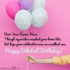 Balloons For You Happy Belated Birthday Wish