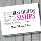 Birthday Card for Friend Sisters