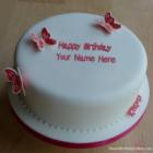 Butterflies Girly Birthday Cake