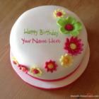 Colorful Flowers Birthday Cake