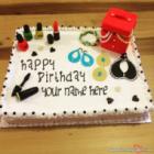 Cosmetics Happy Birthday Cake For Girls