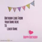 Happy Birthday Card for Lover