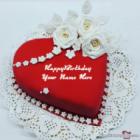 Heart Shaped Birthday Cake For Lover