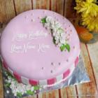 Rose Pink Bday Cake for Friends