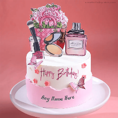  - Personalized Birthday Cake With Name and Photo Birthday Cake For Girls design