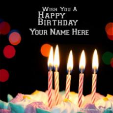 Send Name Birthday Wishes With Candles