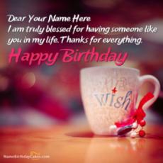Beautiful Birthday Wish Cup With Name