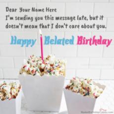 Belated Birthday Message With Name