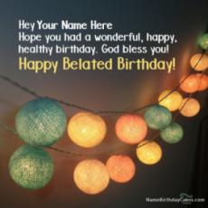 Belated Birthday Greetings With Name