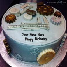 Birthday Cake For Mechanical Engineer With Name