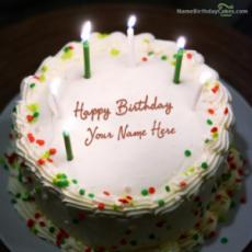 Create Name Birthday Cake with Candles