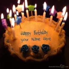 Lightning Candles Birthday Cake Image