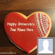 Create Wedding Anniversary Cake With name