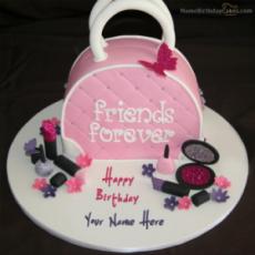 Fashion Birthday Cake With Name For Girls