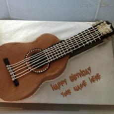 Guitar Birthday Cake For Boys With Name