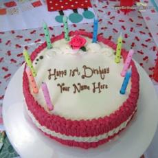 Happy 18th Birthday Cake With Name