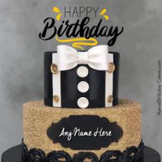 Happy Birthday Cake With Name Black Forest cake with name