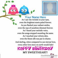 Romantic Happy Birthday Image With Name And Photo