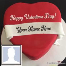 Special Happy Valentine Cake With Name And Photo