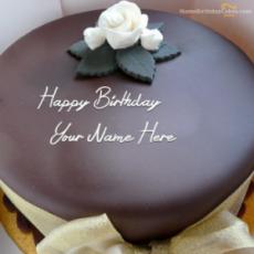 Beautiful Chocolate Cake With Name