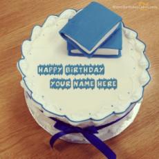 Books Birthday Cake With Name